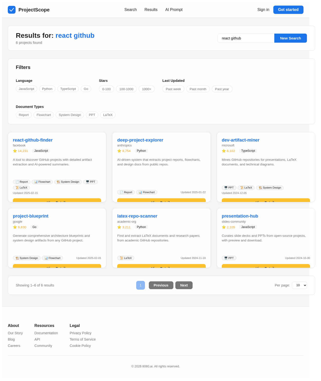 Results design preview