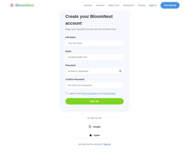 Signup