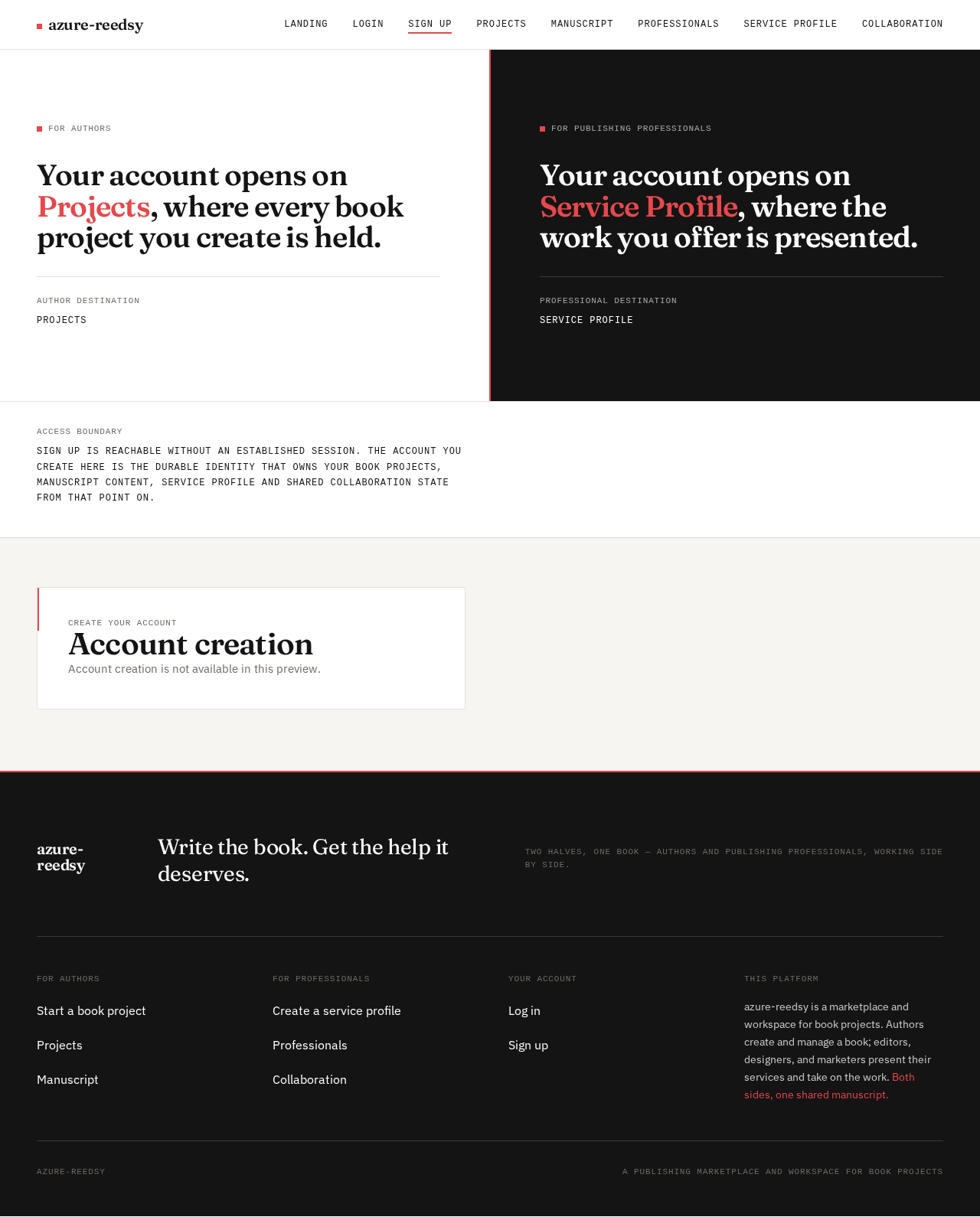 Sign Up design preview