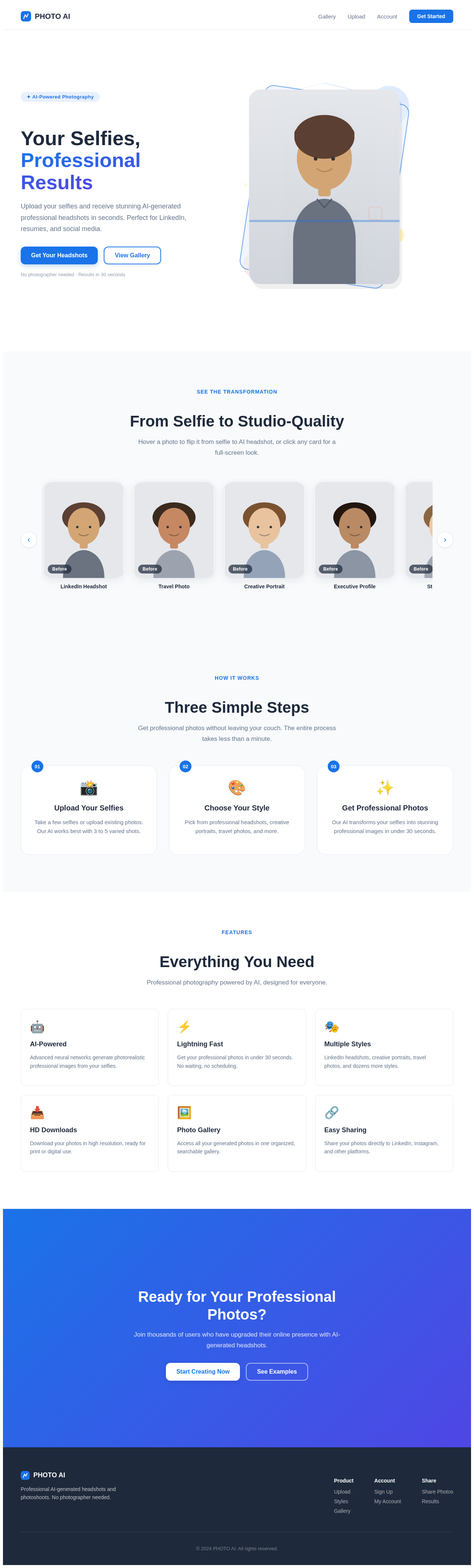 Landing design preview