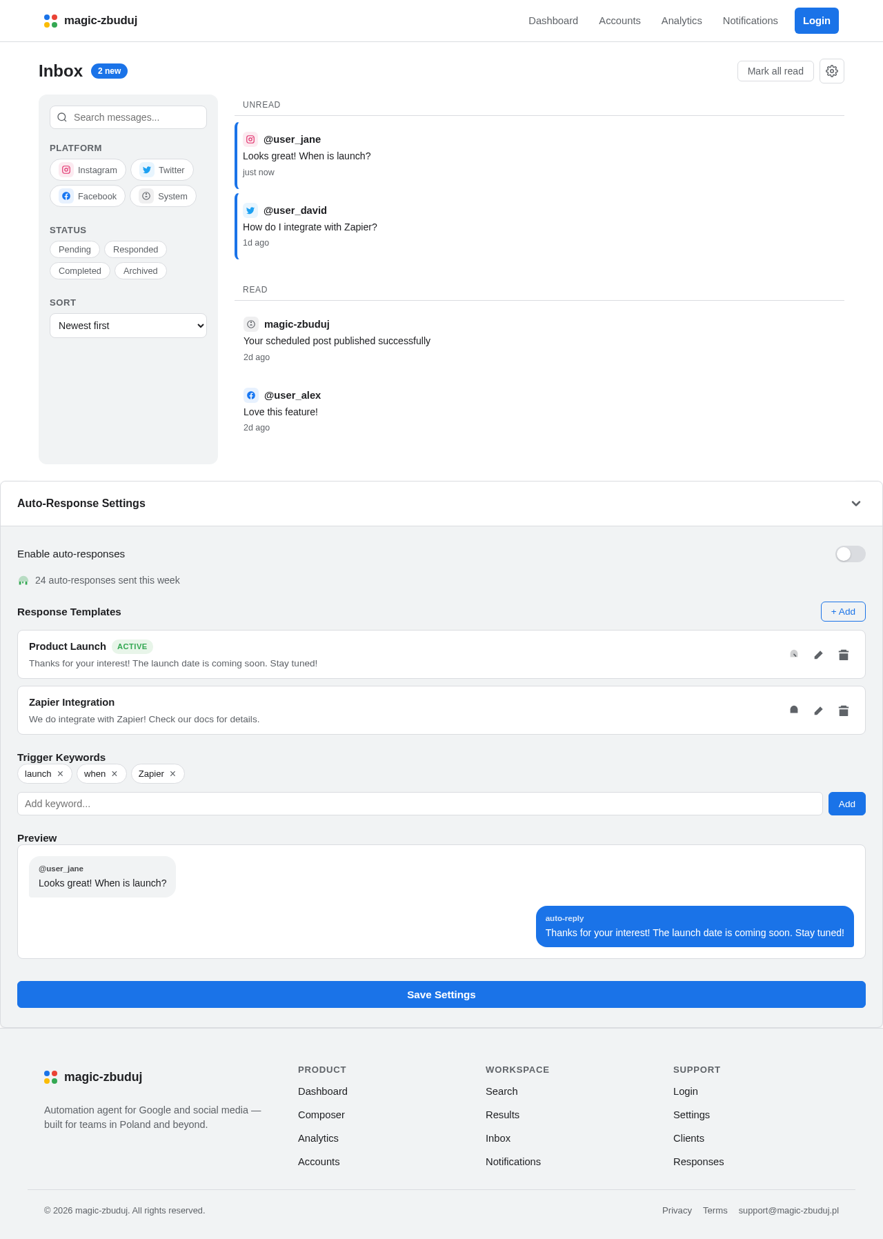 Inbox design preview