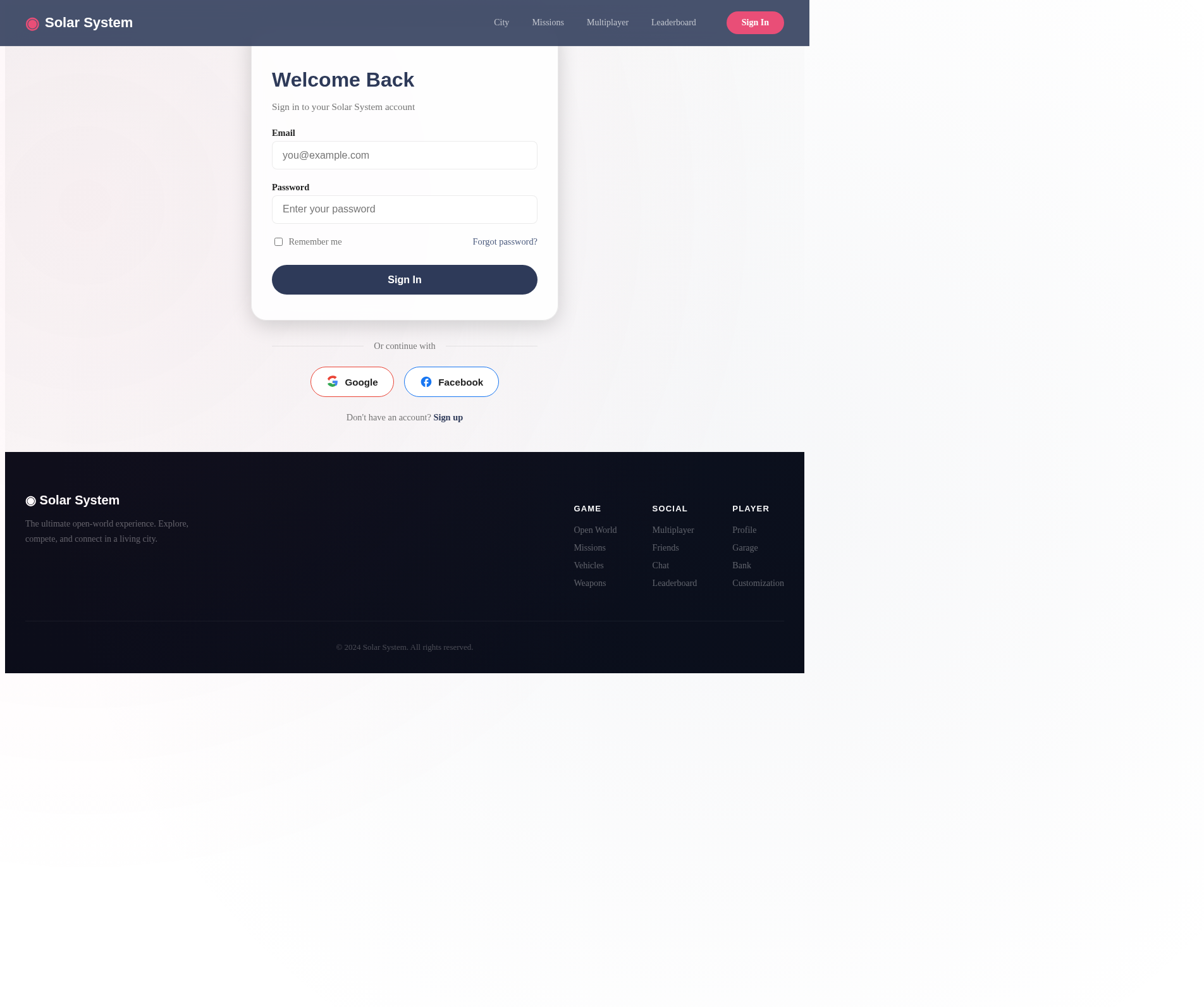 Login design preview