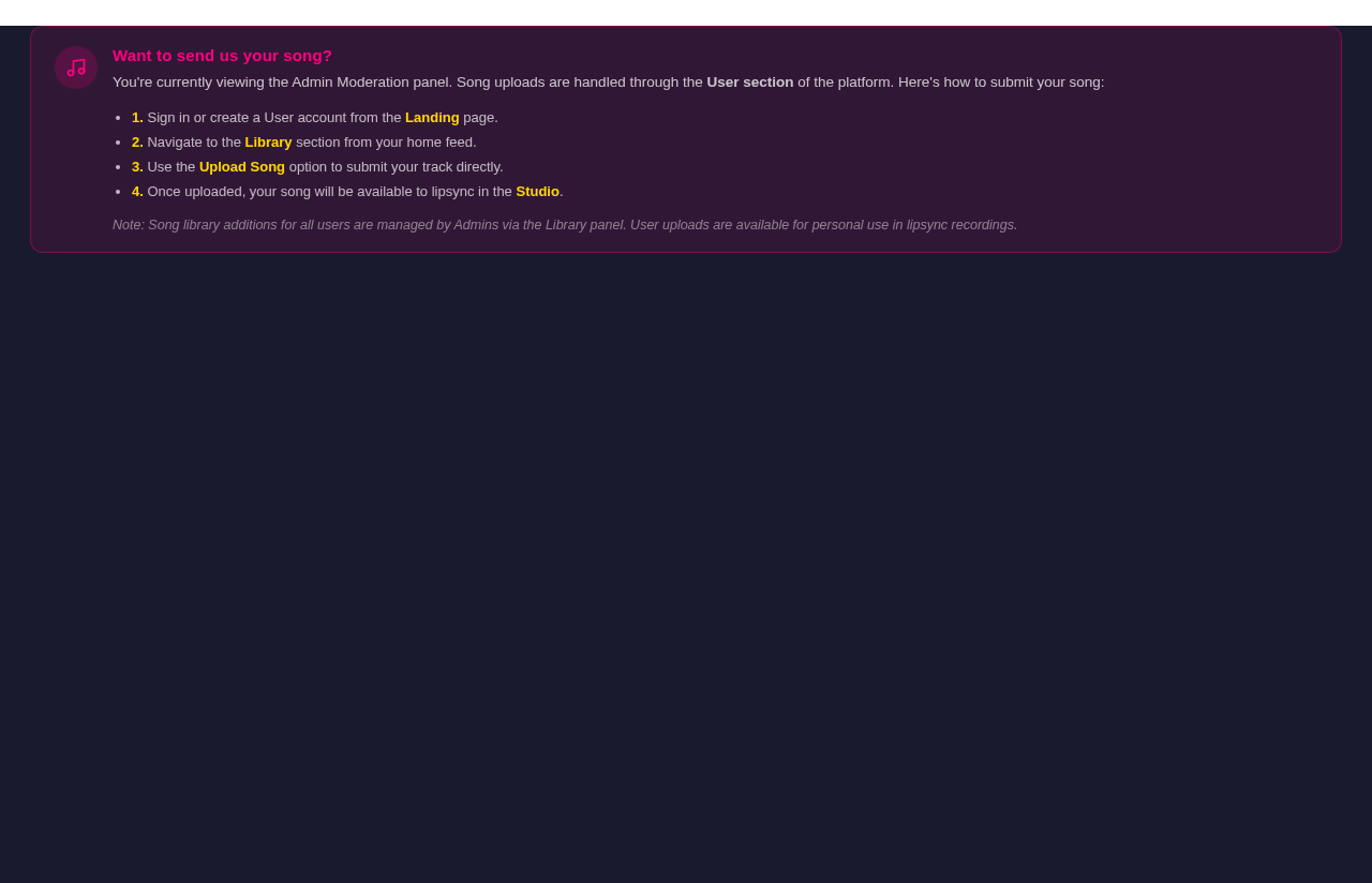 Moderation design preview