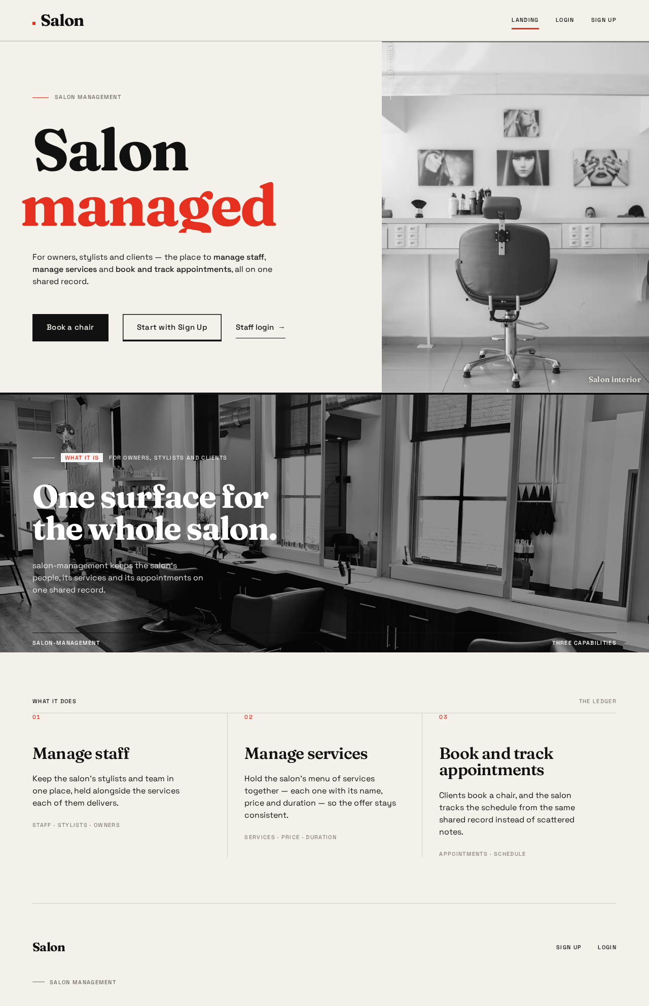 Landing design preview