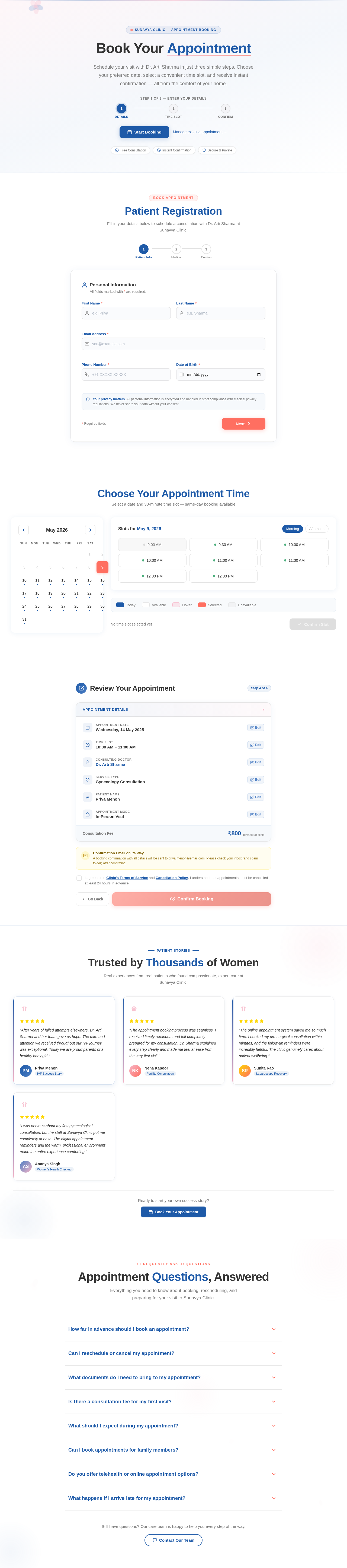 Appointments design preview