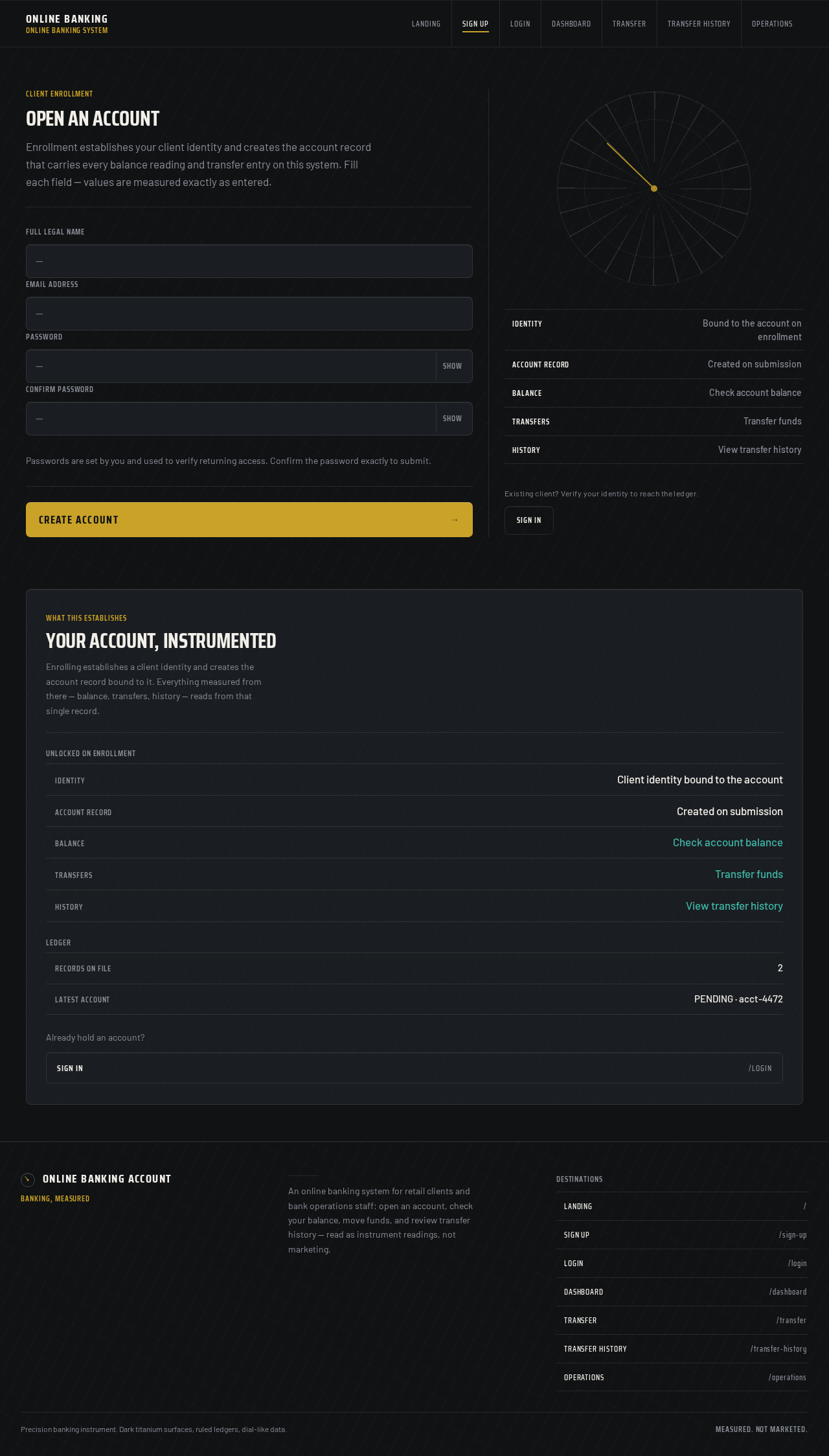 Sign Up design preview