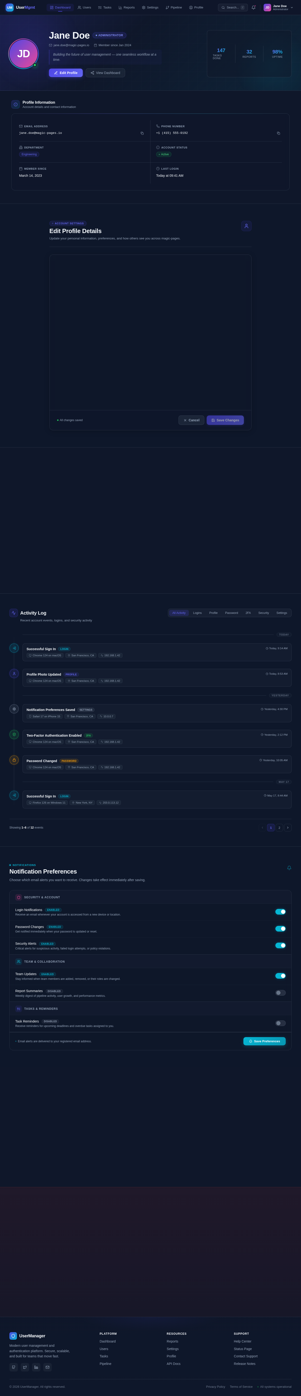 Profile design preview