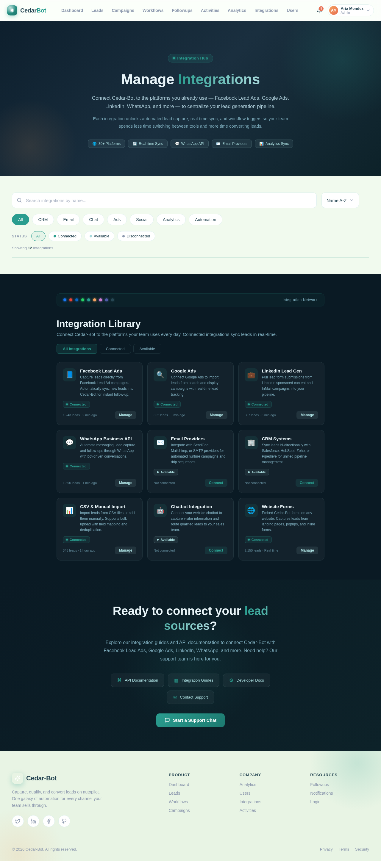 Integrations design preview