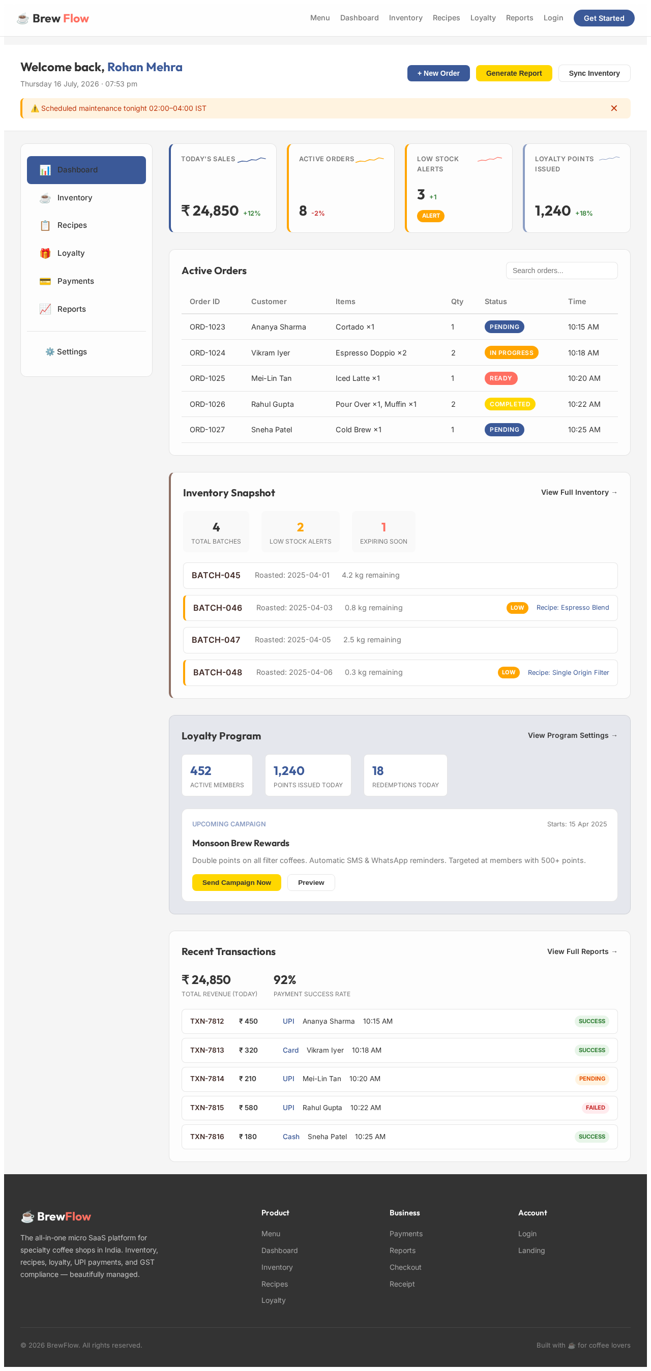 Dashboard design preview
