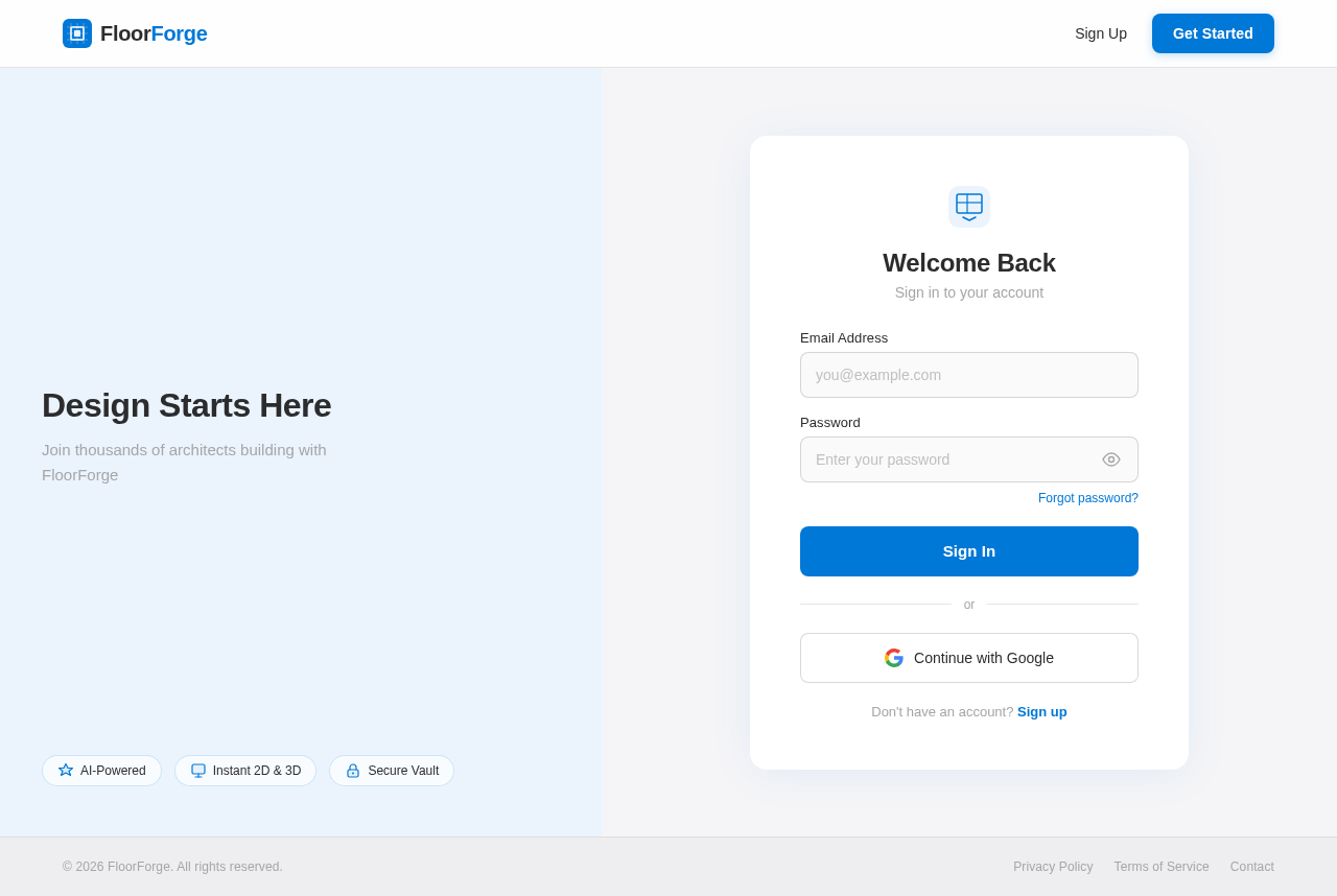 Login design preview