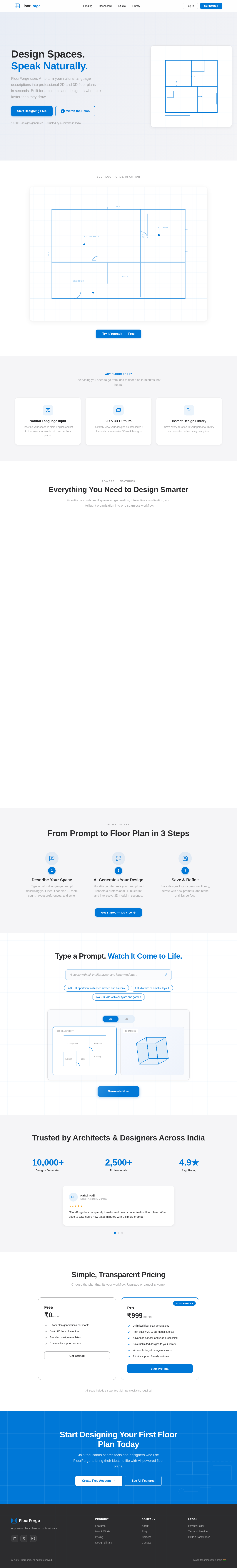 Landing design preview