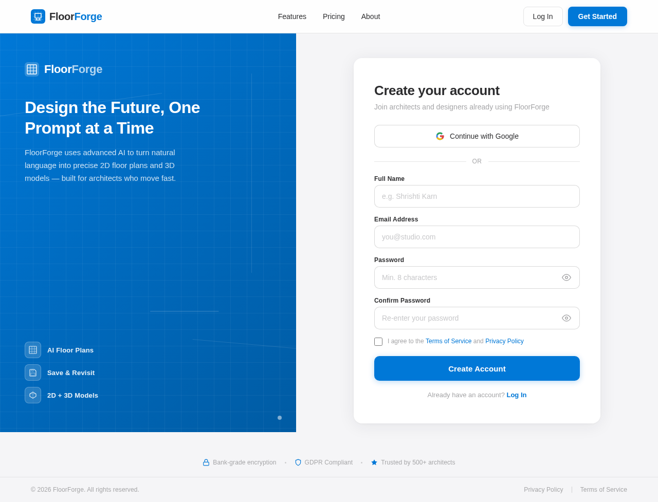 Signup design preview