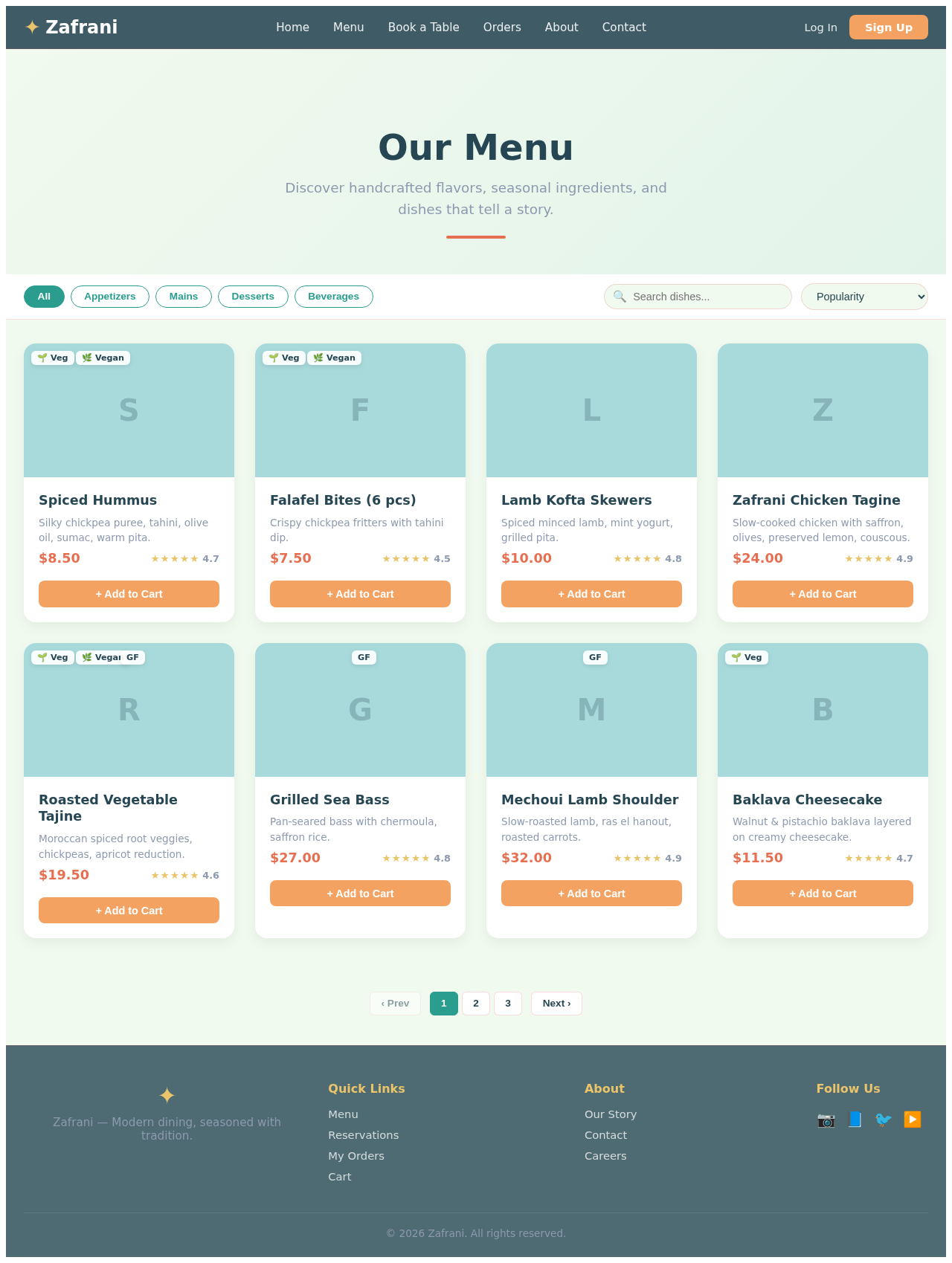 Menu design preview
