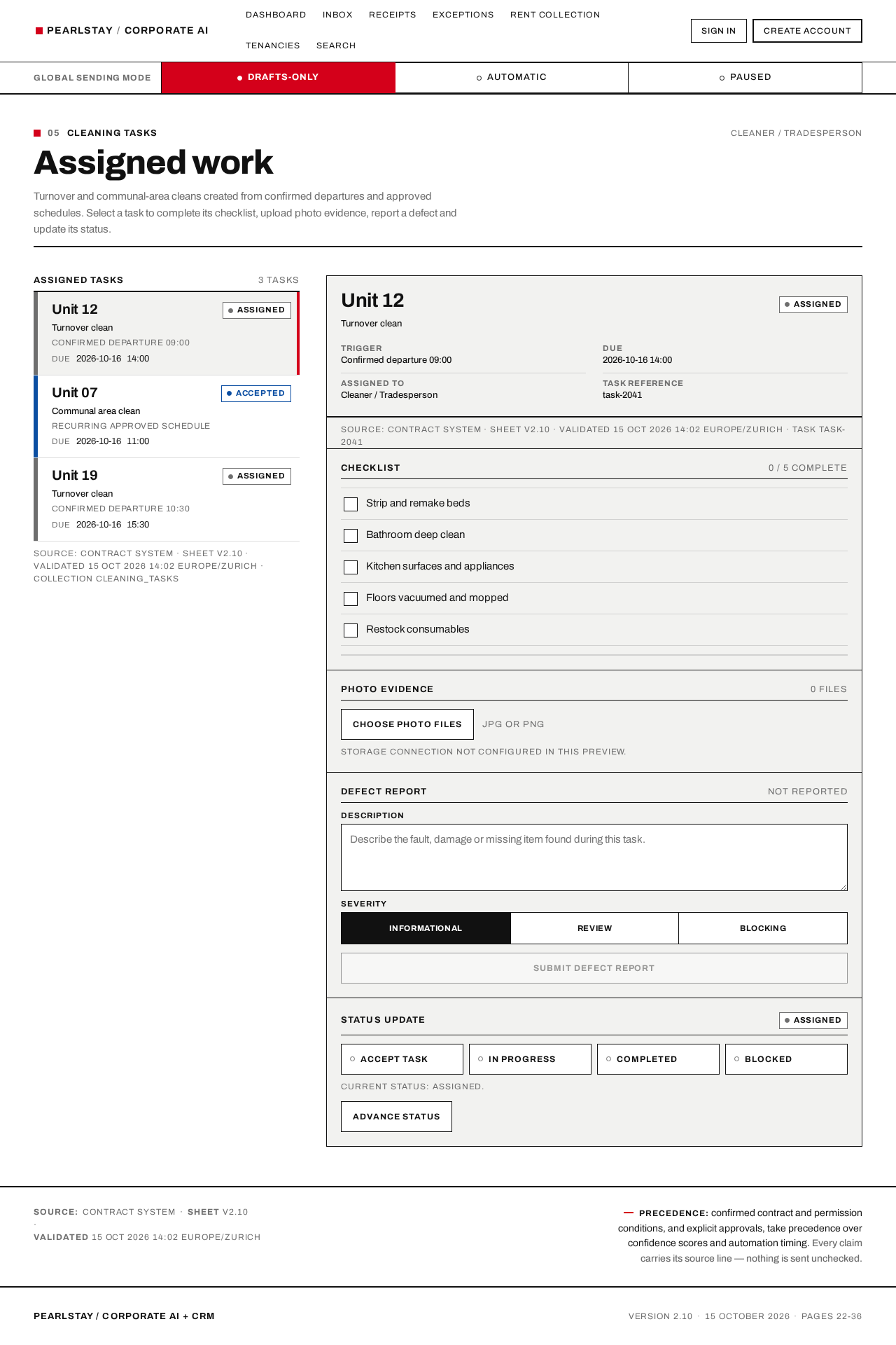 Cleaning design preview