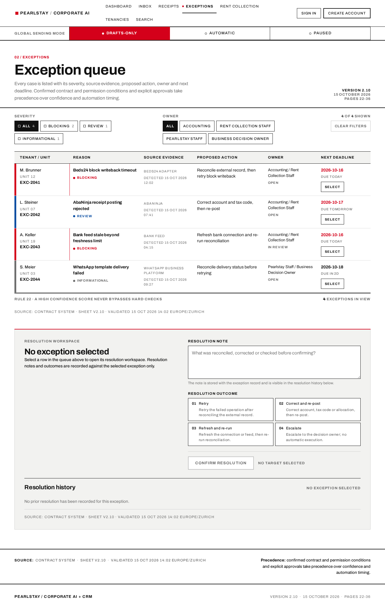 Exceptions design preview
