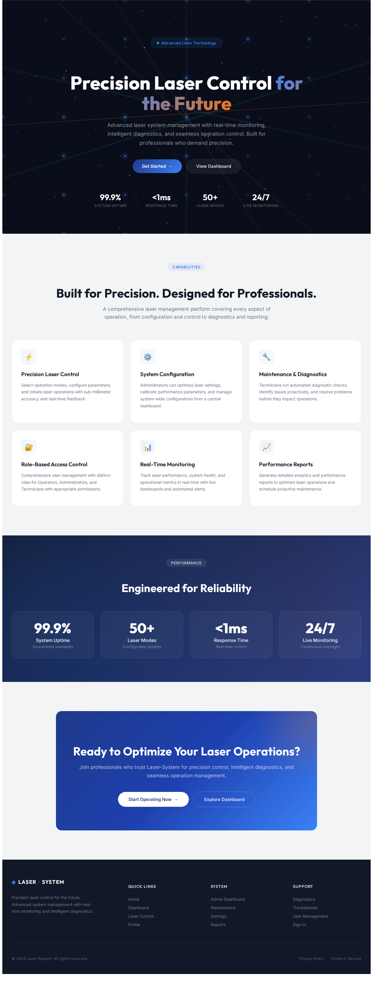 Landing design preview