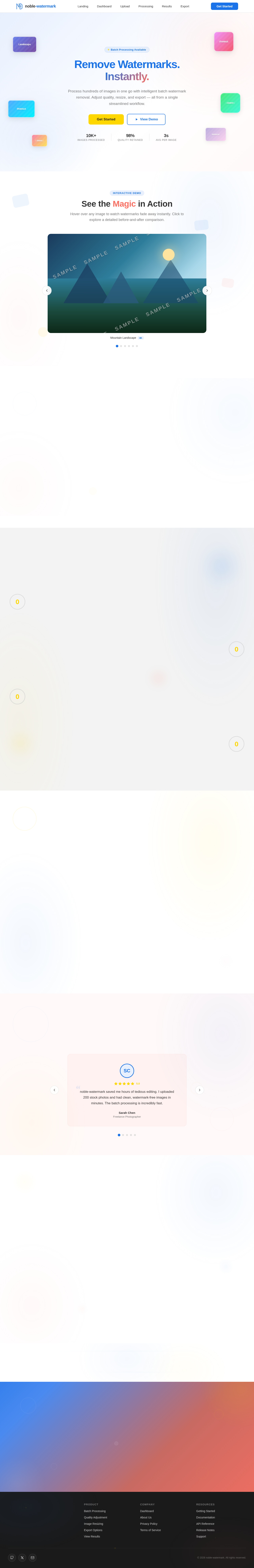Landing design preview