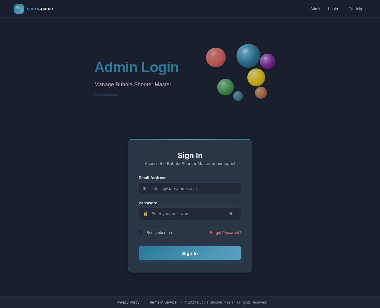 Admin Login design preview