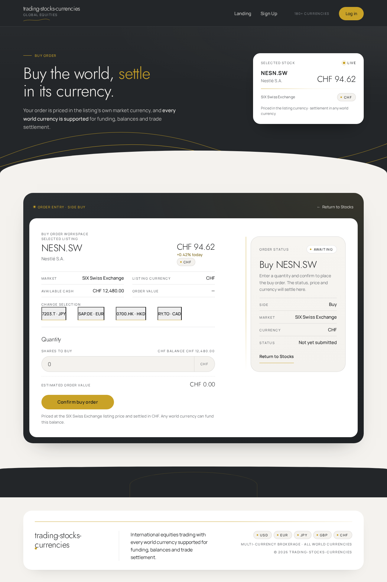 Buy Order design preview