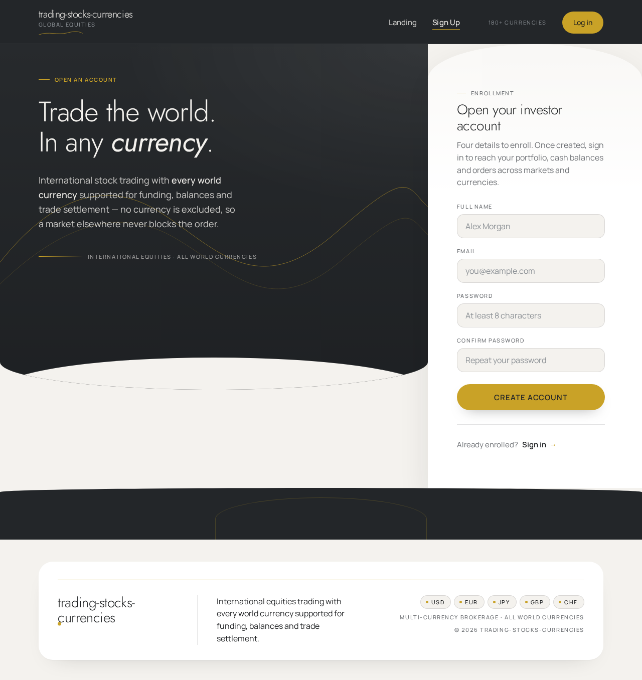 Sign Up design preview