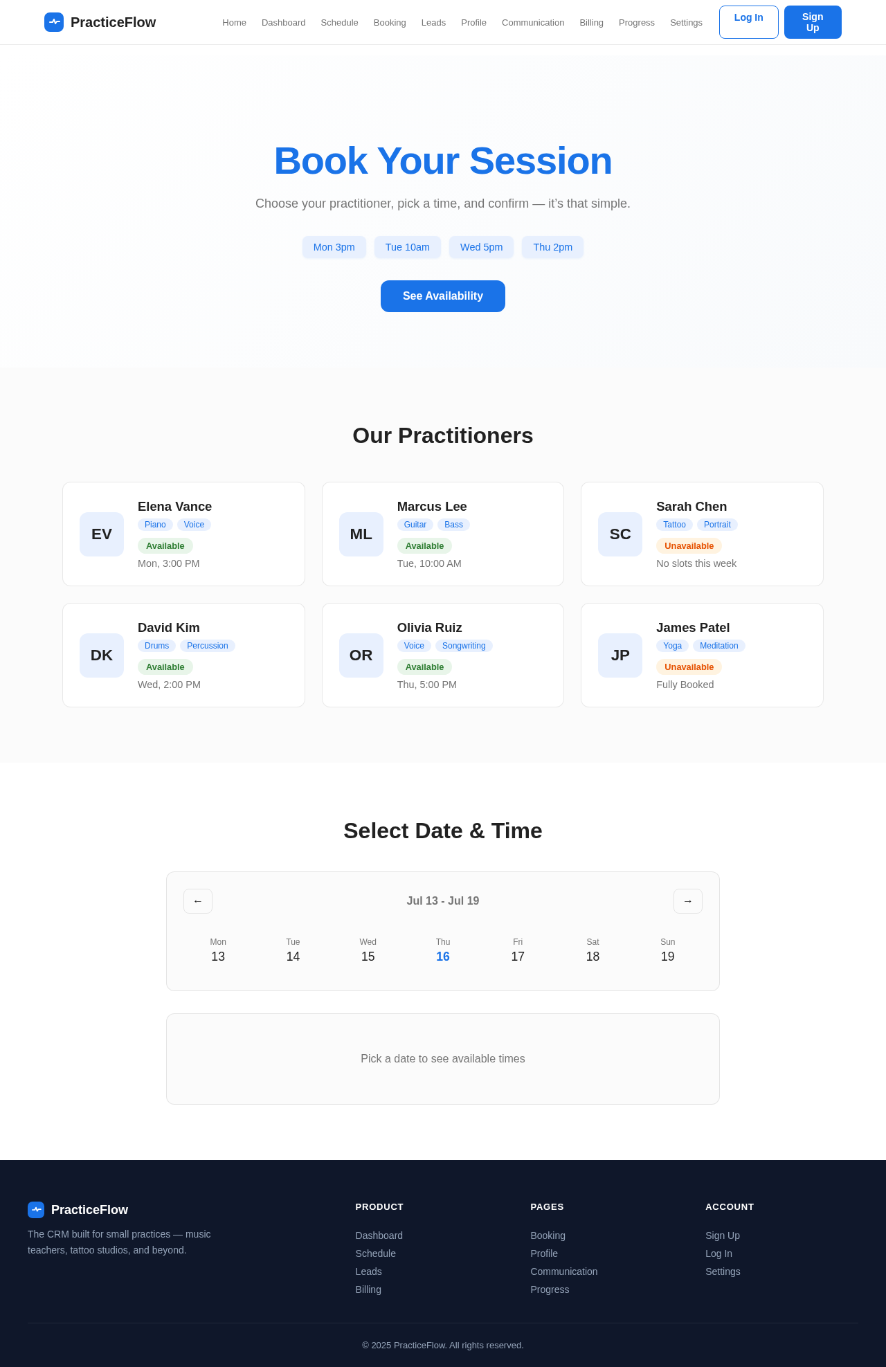Booking design preview