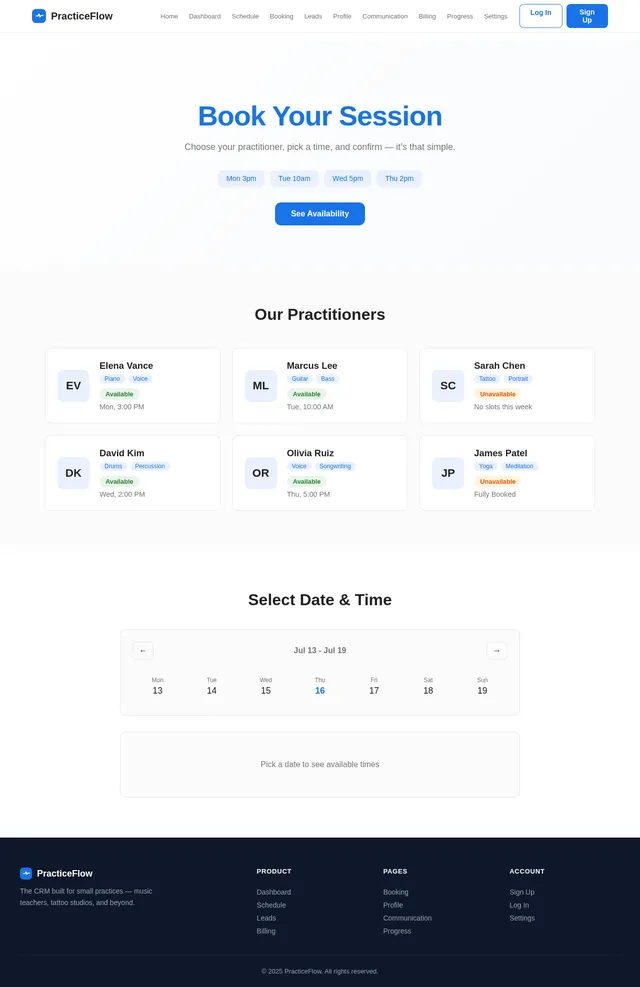 Booking