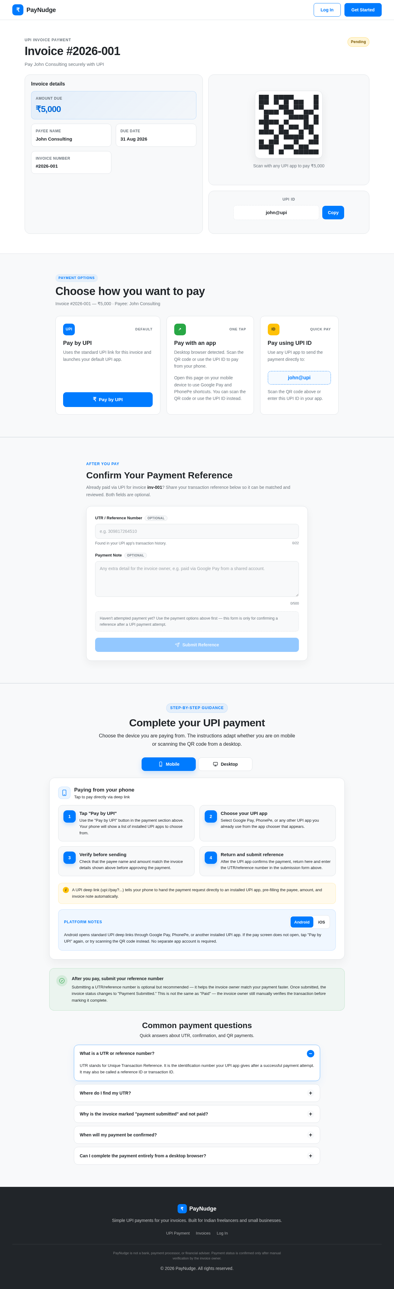 UPI Payment Page design preview