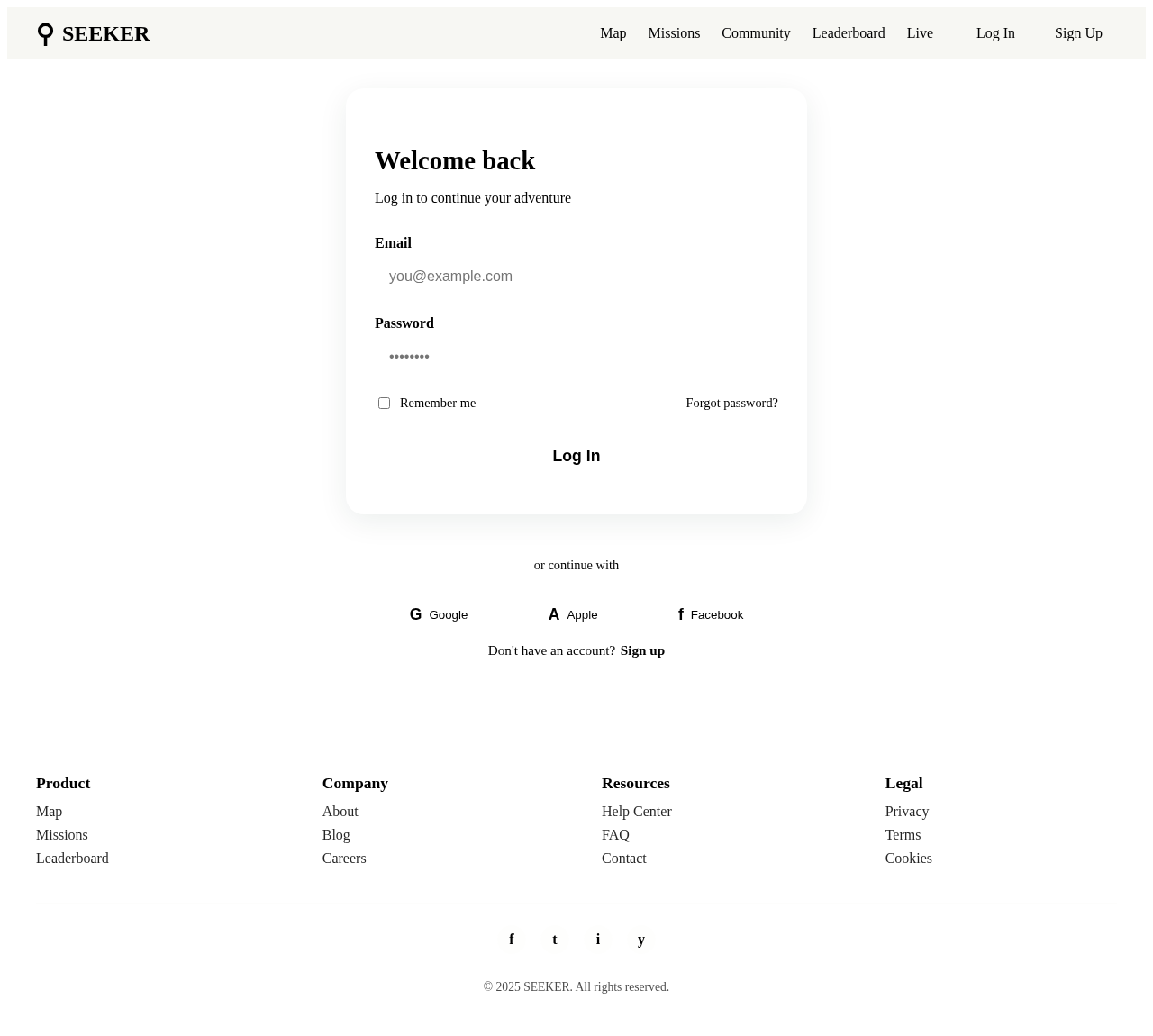 Login design preview