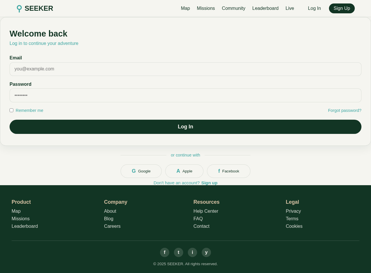 Login design preview