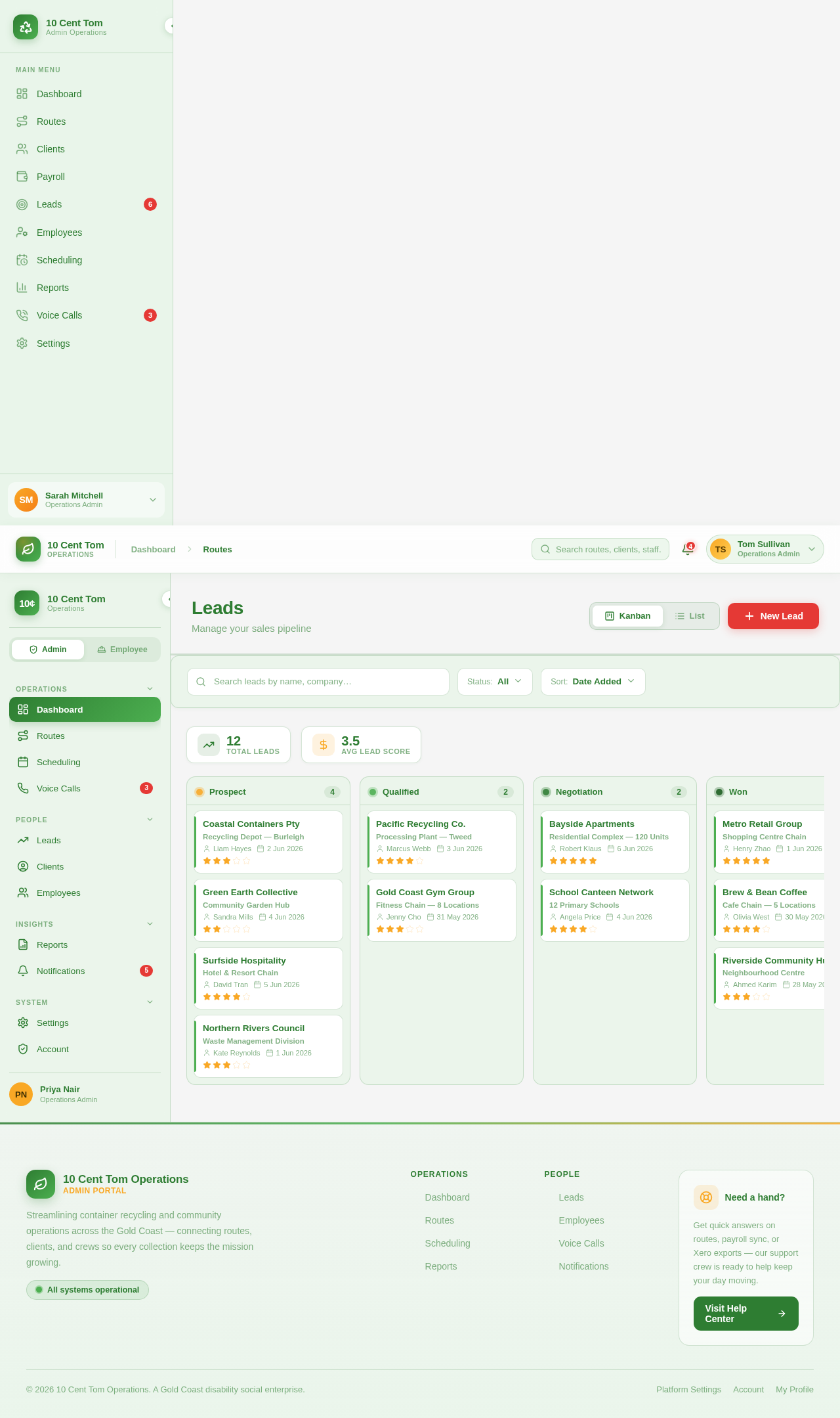 Leads design preview