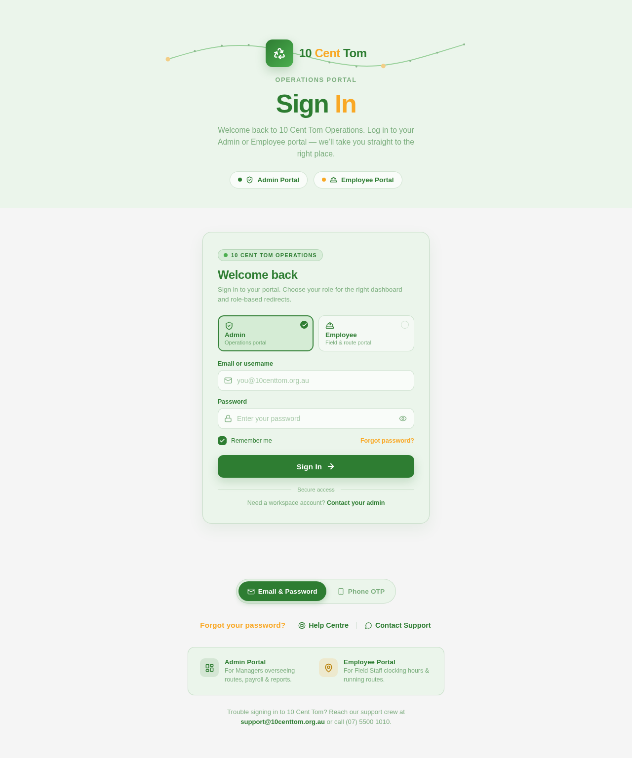 Login design preview