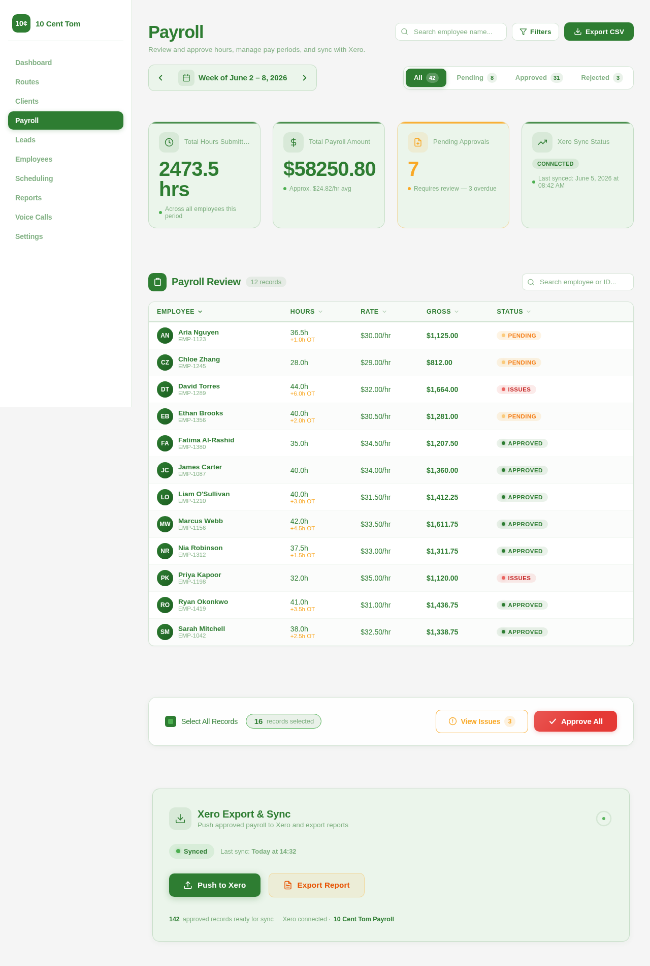Payroll design preview