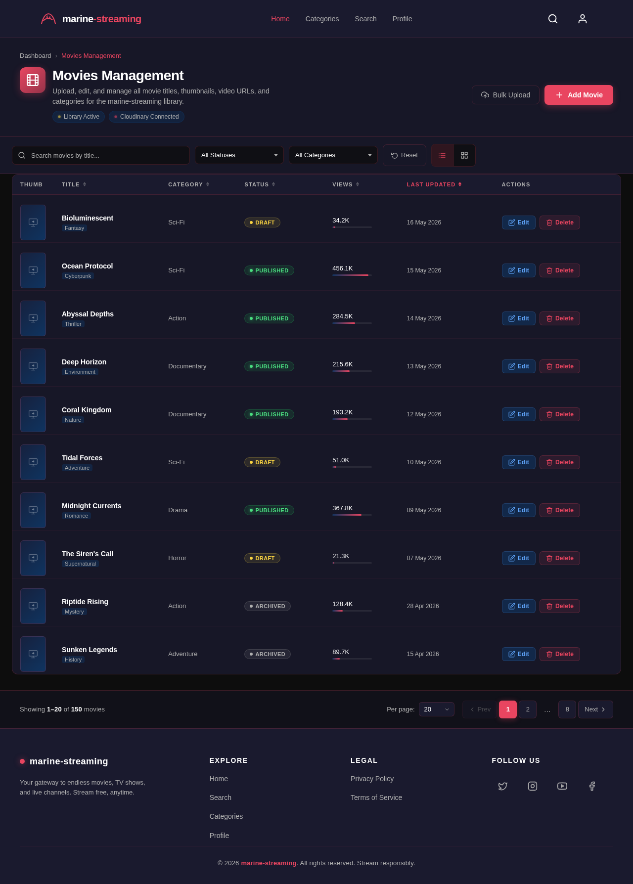 AdminMovies design preview