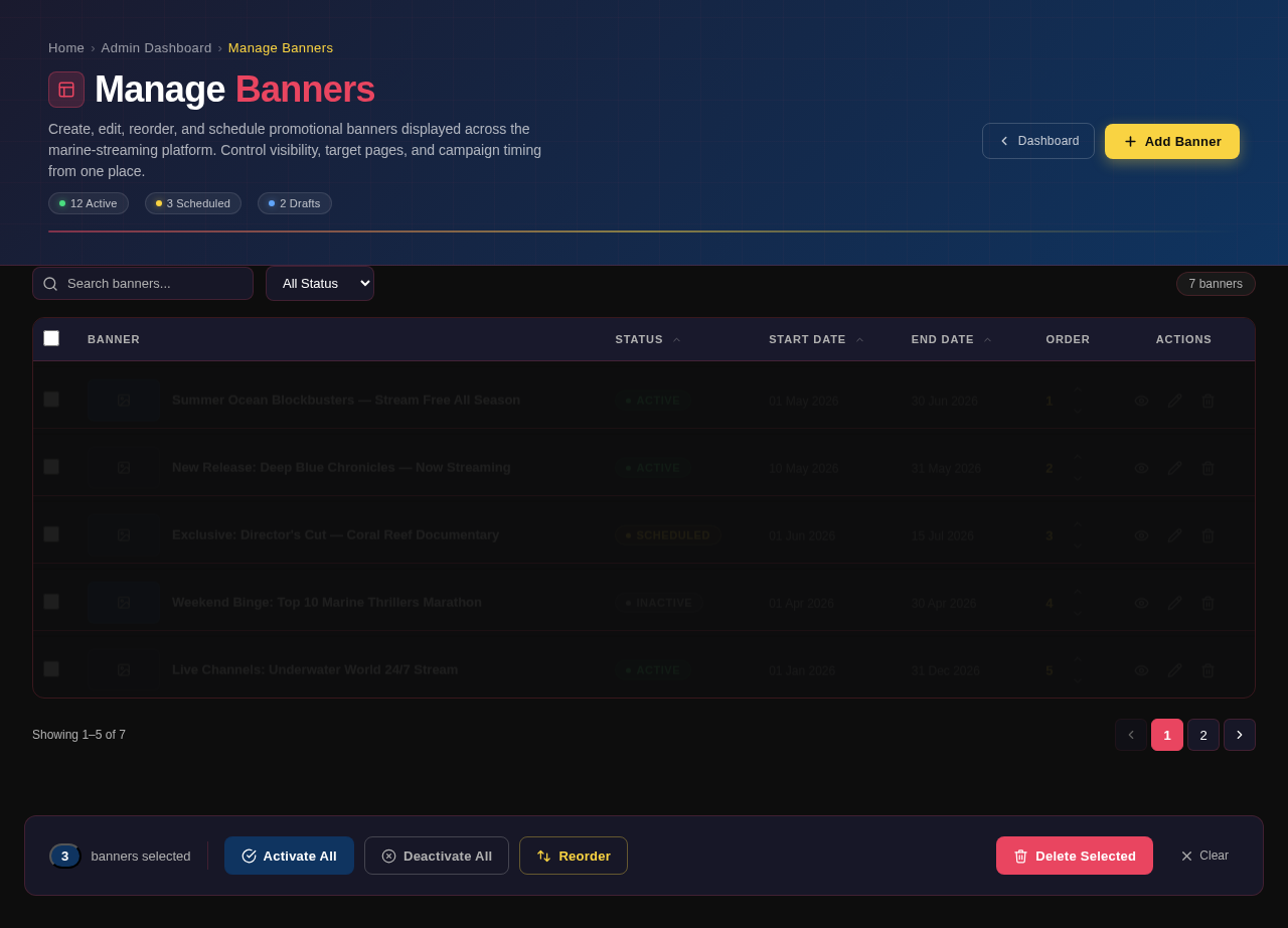 AdminBanners design preview