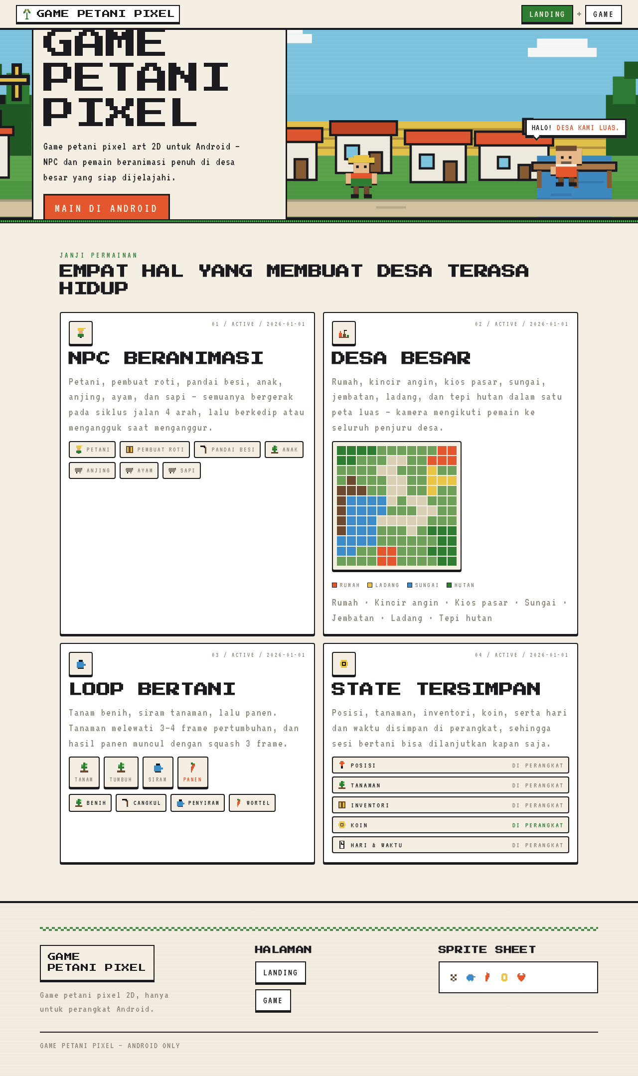 Landing design preview