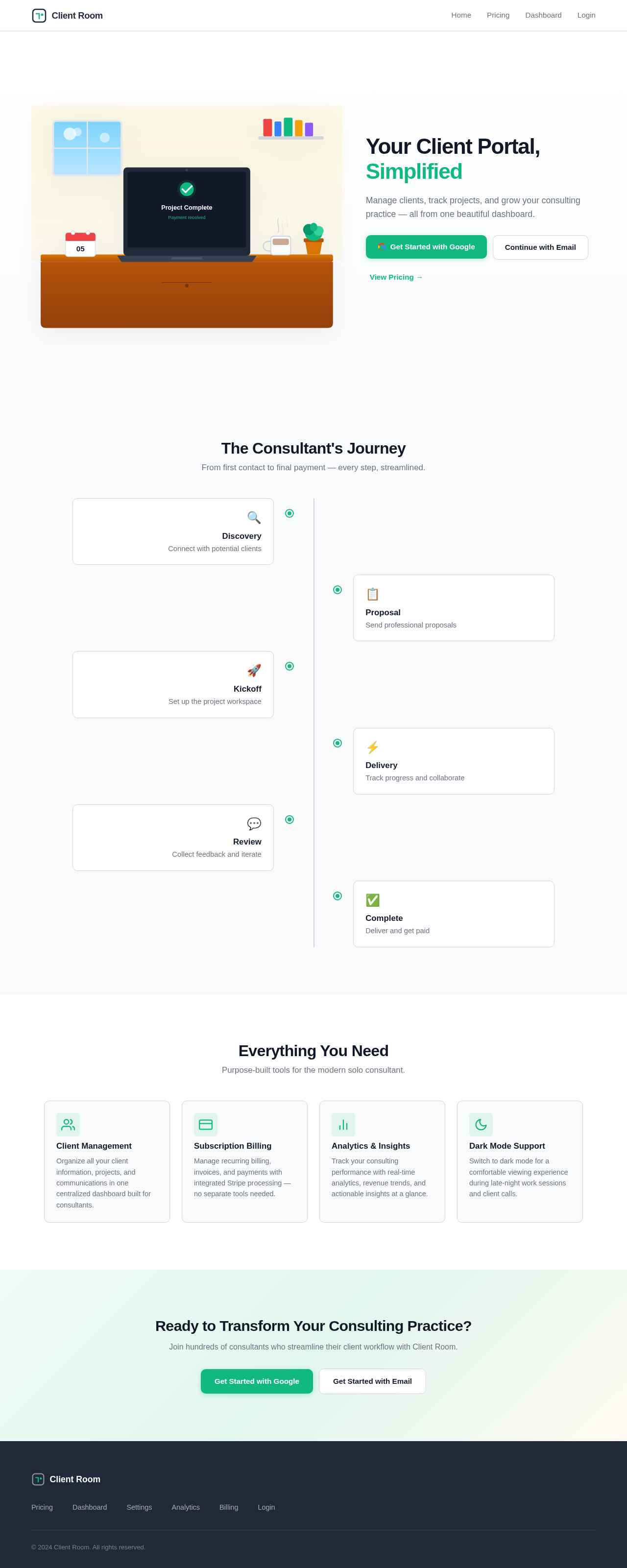 Landing design preview