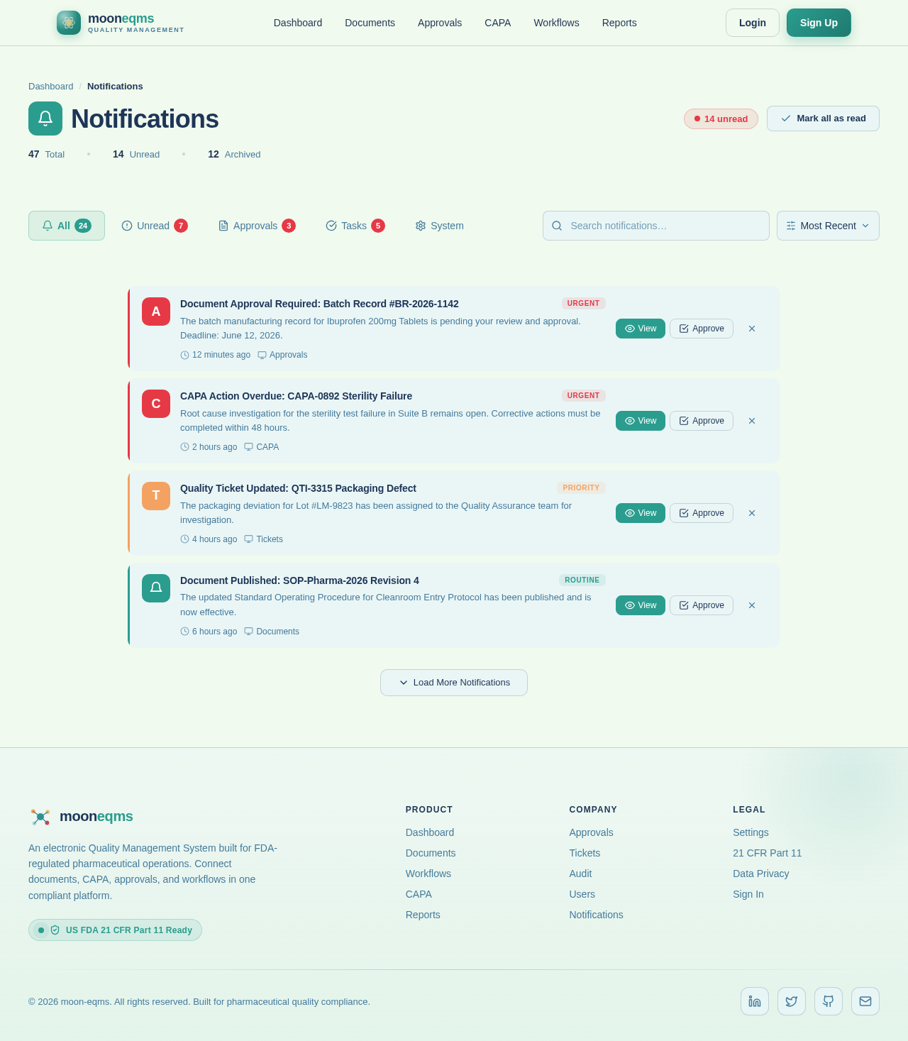 Notifications design preview