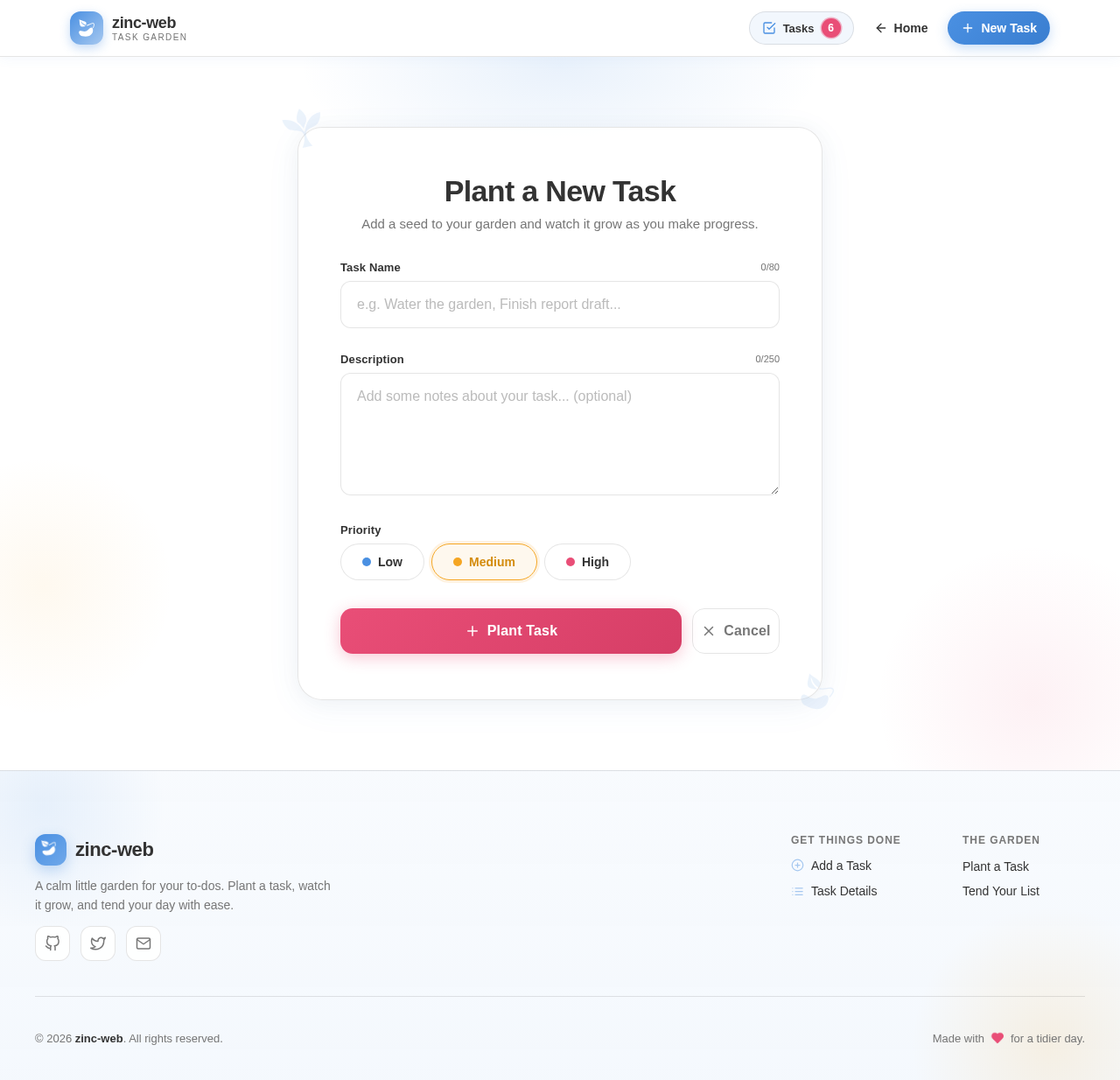 TaskForm design preview