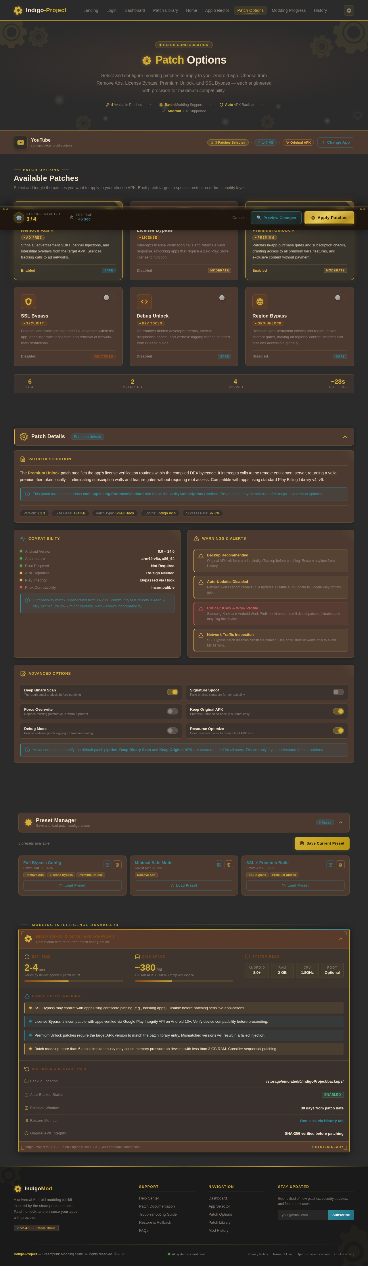 Patch Options design preview