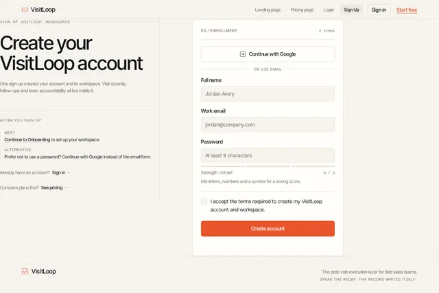 Sign Up