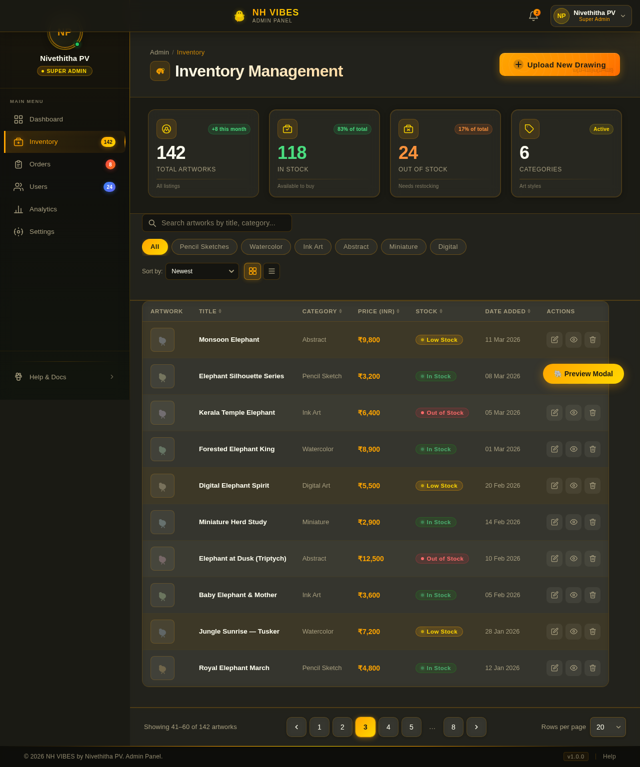Inventory design preview