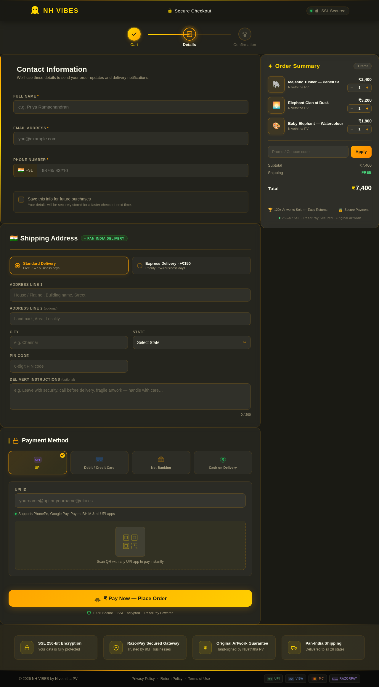 Checkout design preview