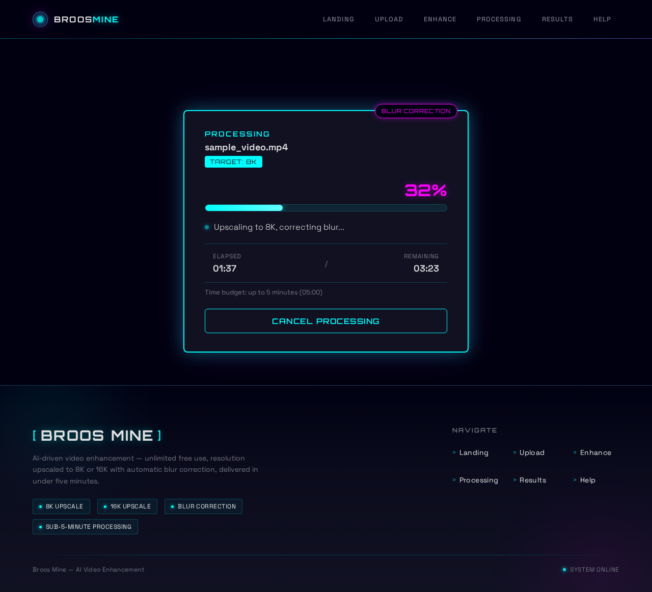 Processing design preview