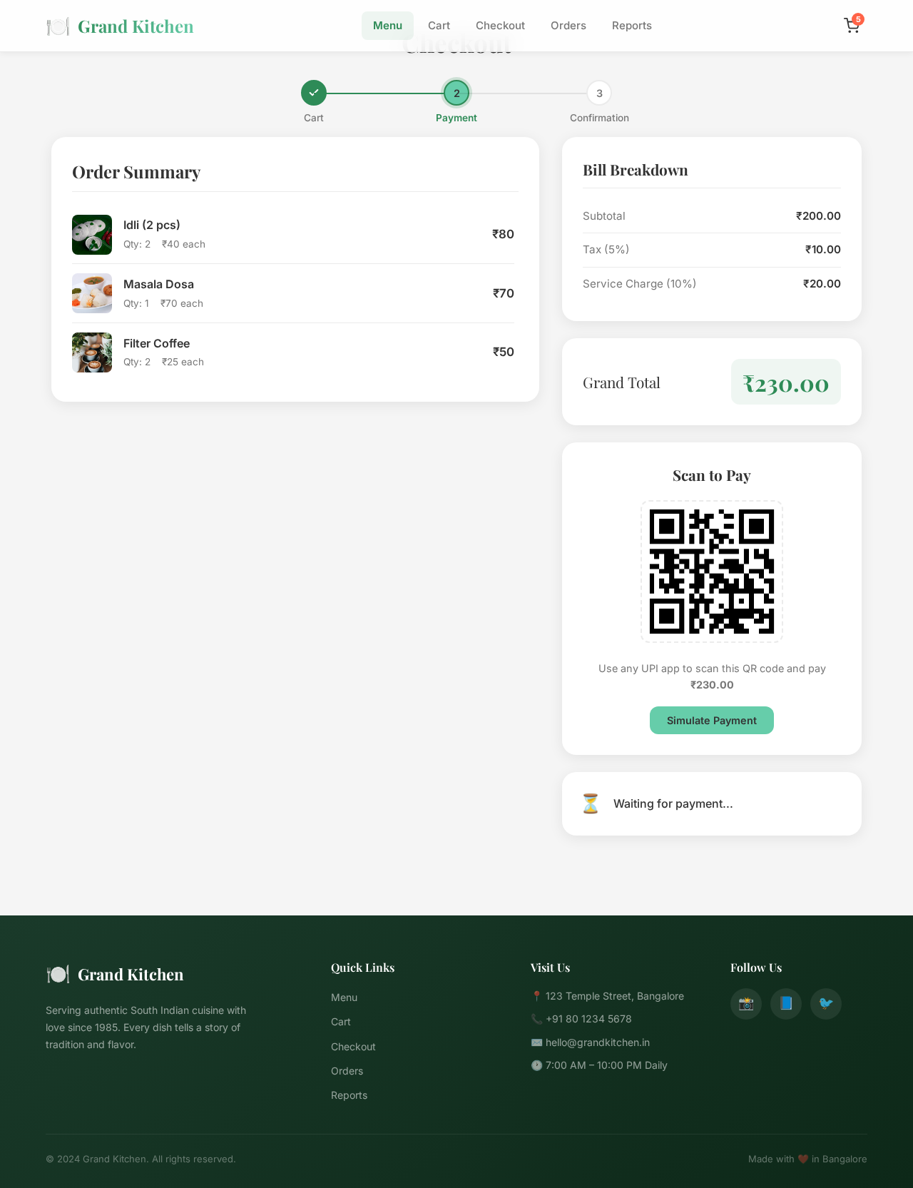 Checkout design preview