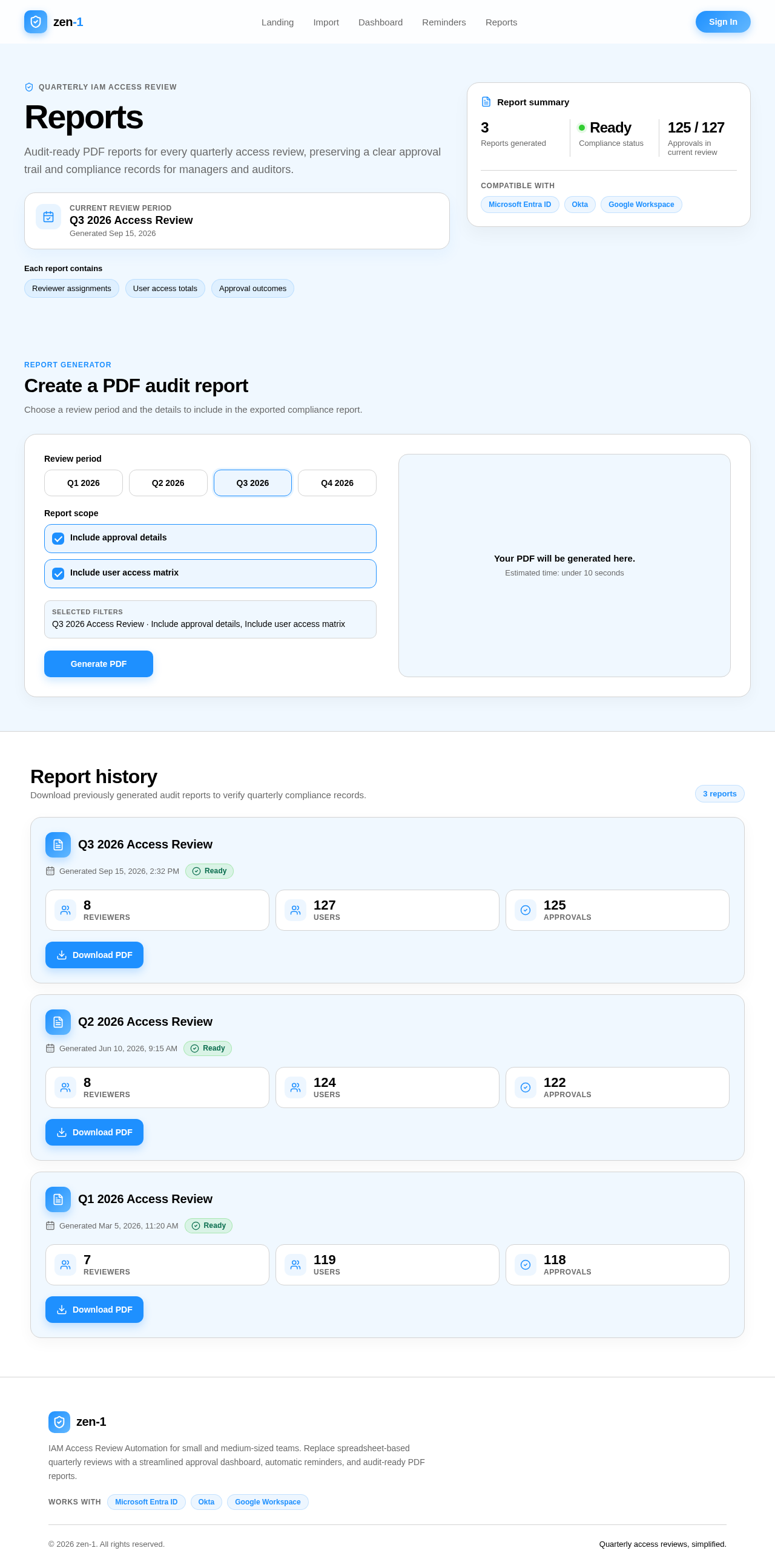 Reports design preview