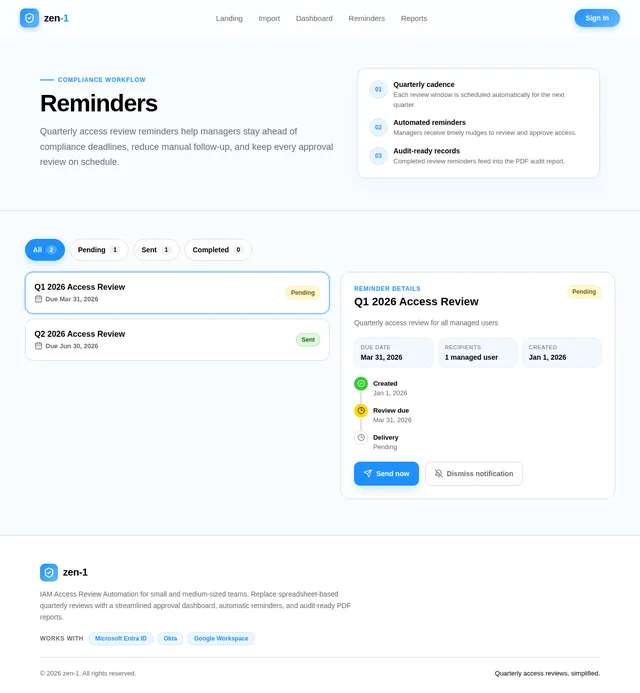 Reminders