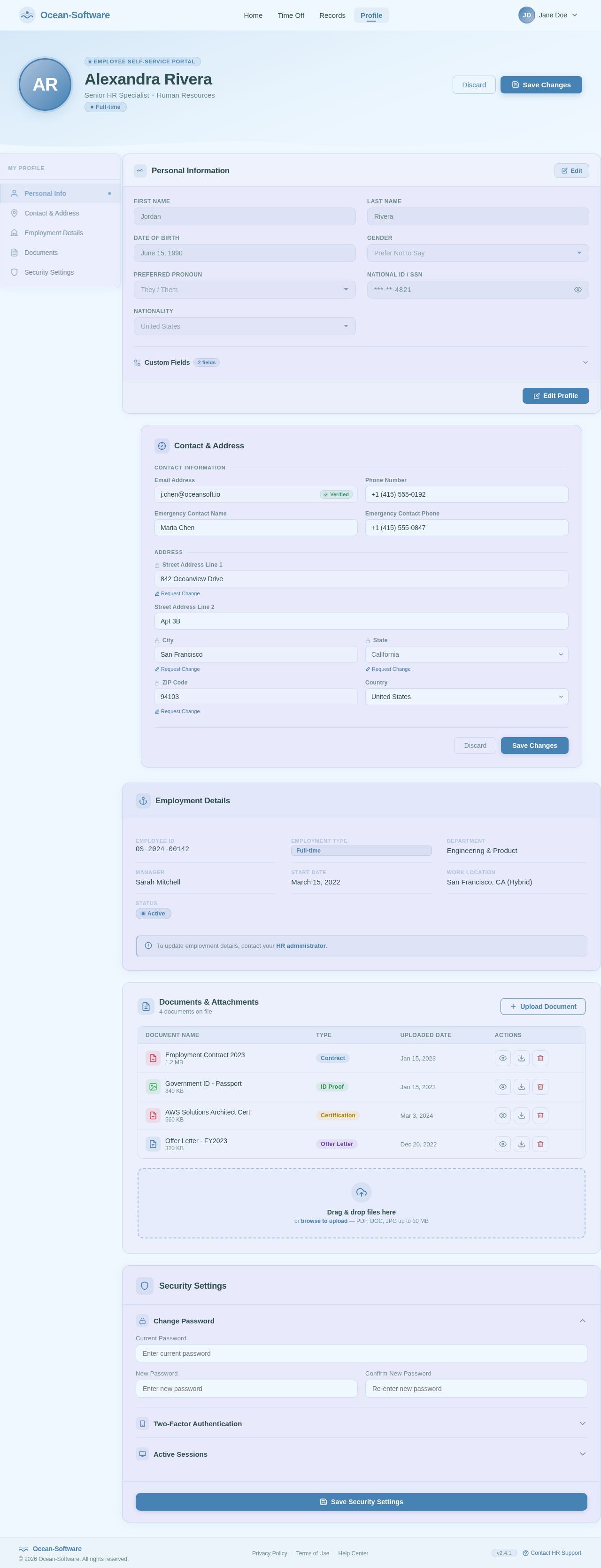 Profile design preview