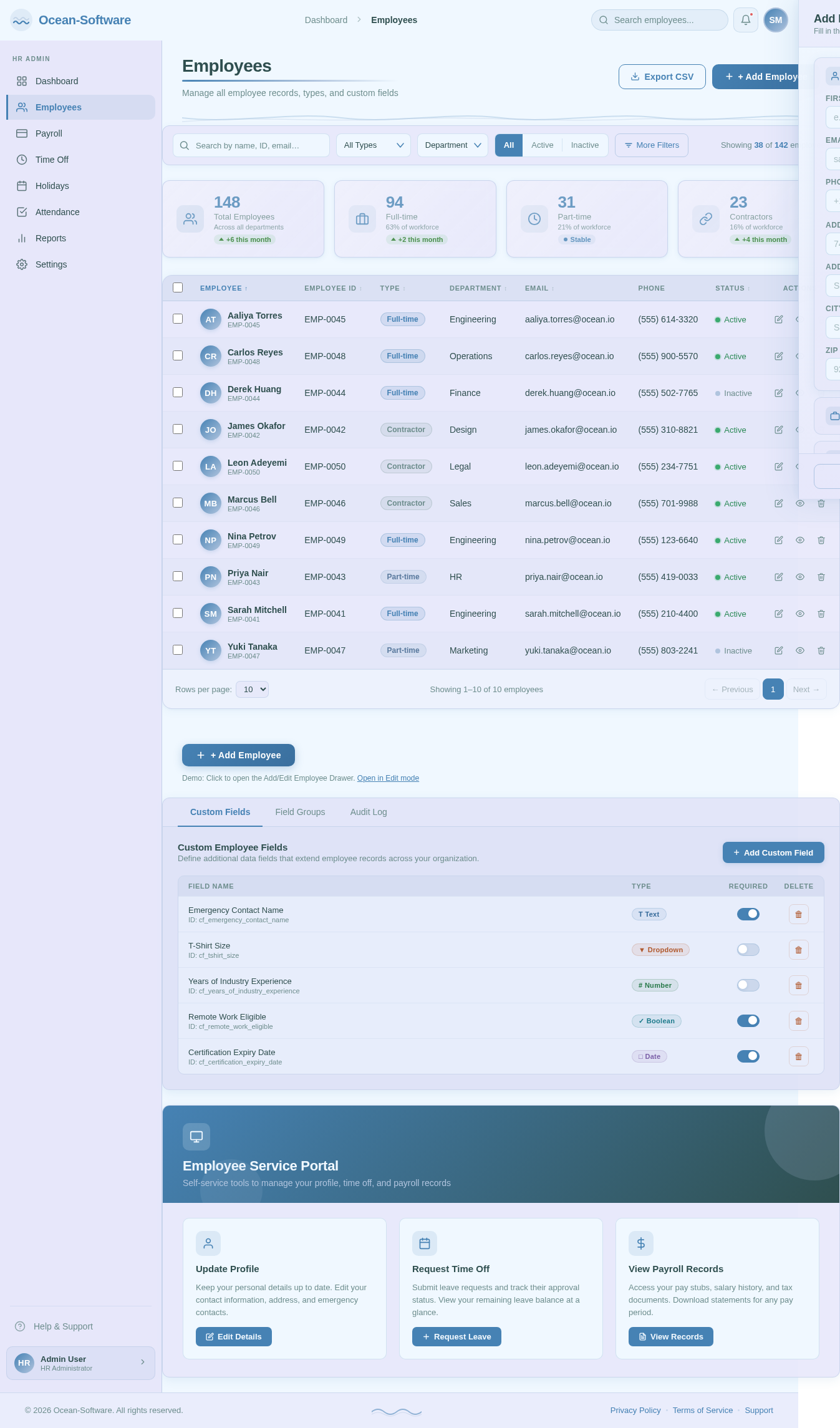 Employees design preview