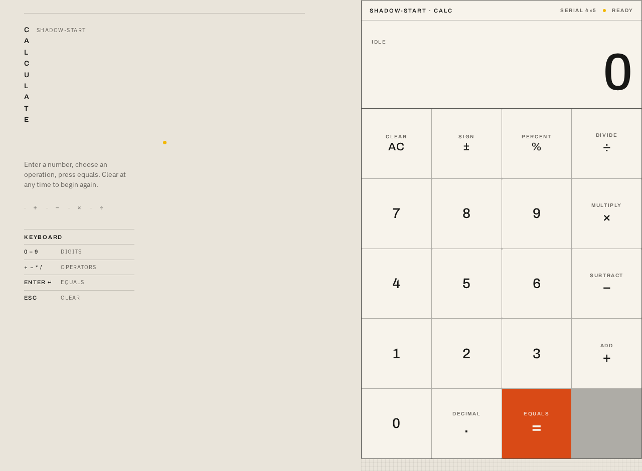 Calculator design preview