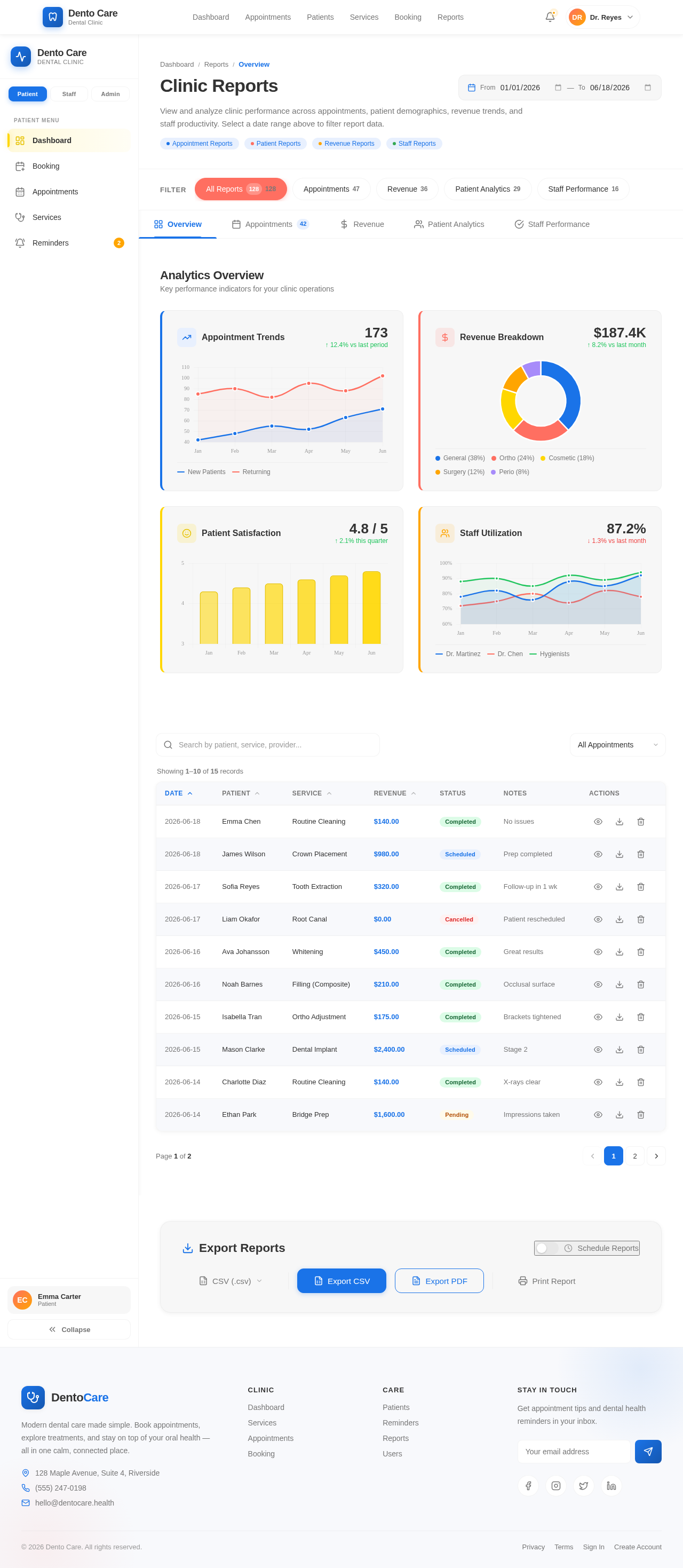 Reports design preview